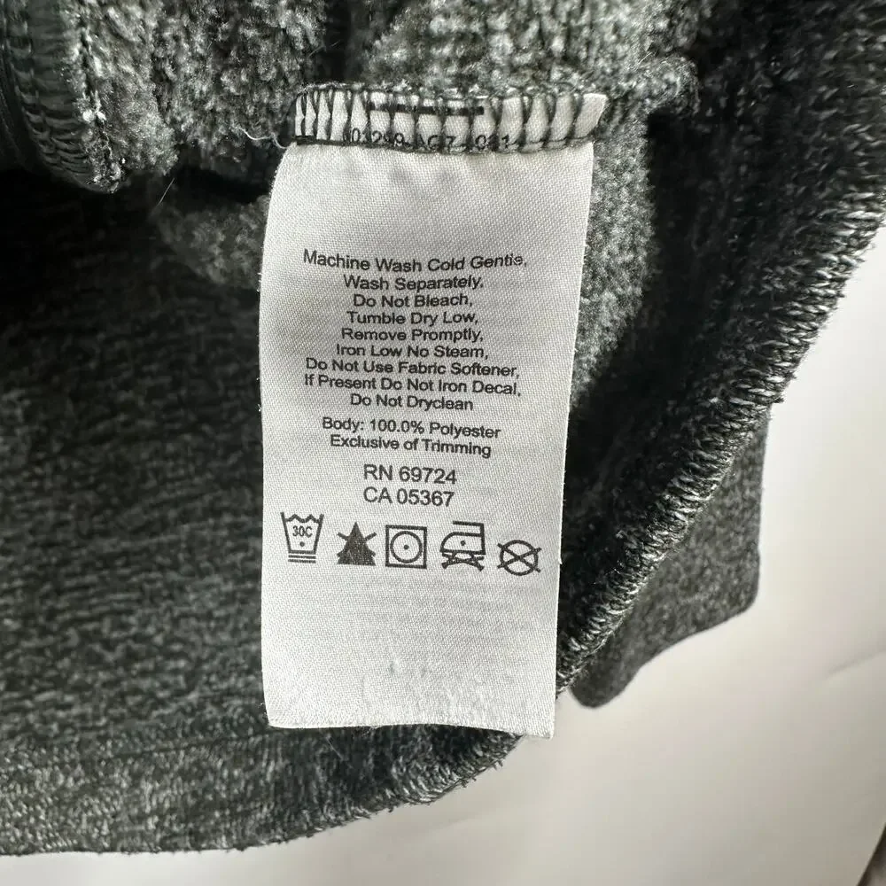 Columbia Women's Hooded Sweatshirt Medium Quarter Button Green Heathered‎
